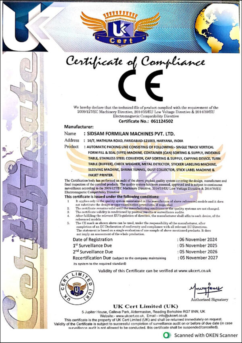CE Certified Packing Line